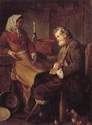 Jean-Baptiste marie pierre Old Man in a Kitchen oil